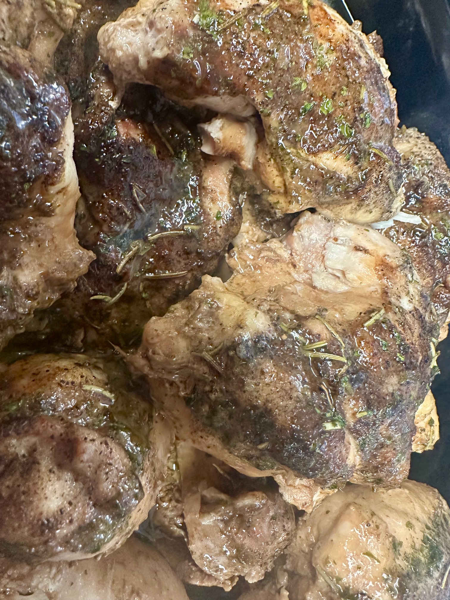 Individual Microwave Balsamic Roasted Chicken Thighs with Side